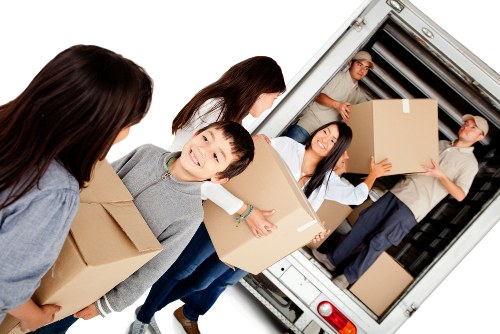Removal van and moving team planning a local move in Leaves Green