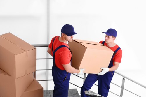 Local Man With Van Leavesgreen team preparing items for a move