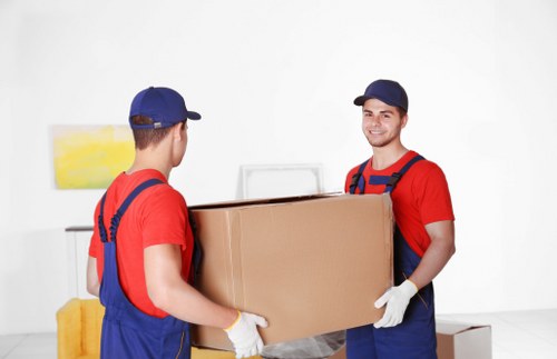 Loading a removal truck for a local move in Leaves Green