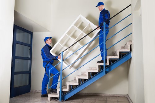 House movers preparing a family home relocation in Leaves Green