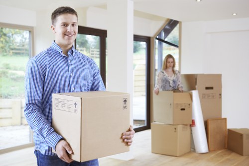 Professional movers handling a family home relocation
