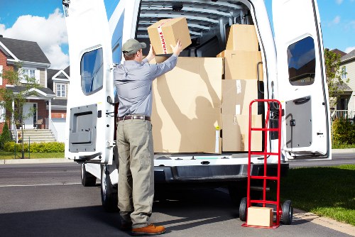 Household moving checklist and packing materials for a local removals job