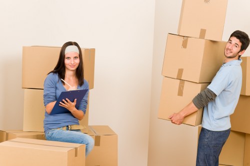 Office moving team loading equipment for relocation near Leaves Green