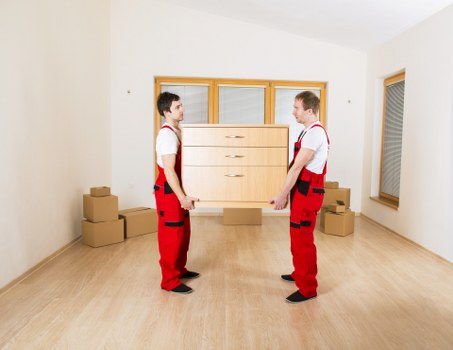 Careful handling of office desks and equipment during a move